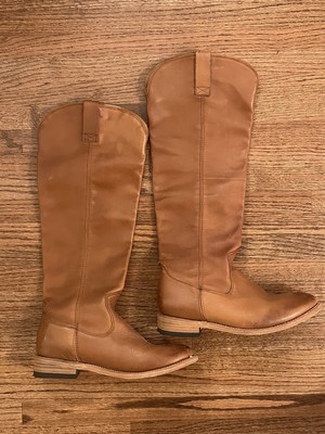 Dolce Vita Vero Cuoio Brown Leather Riding Knee Boots Size 7.5