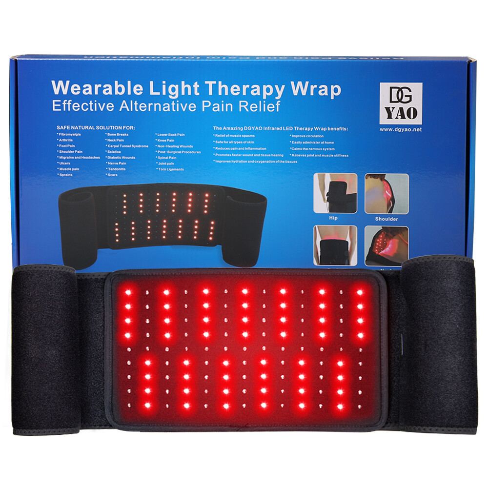 660nm 880nm Near Infrared Red Light Therapy Waist Wrap Pad Belt for ...