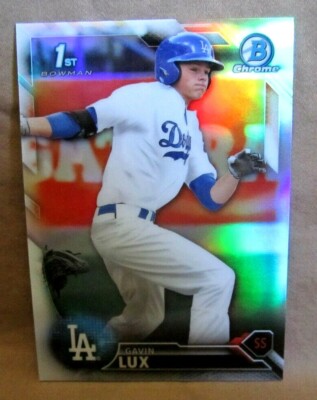 Gavin Lux RC 2016 Bowman Chrome REFRACTOR ROOKIE#BDC67-Dodgers IF RC FUTURE-v10