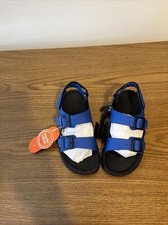 Wonder Nation Adjustable Non Marking Outsole Sandals SZ 2 Blue Straps Brand New