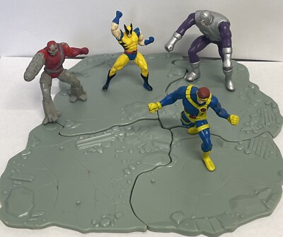1995 Marvel X-Men Toys / Action Figures Set of 4 Hardees Promotion, Vintage LOT
