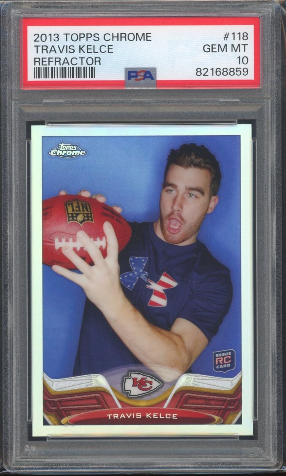2013 Topps Chrome Football #118 Travis Kelce Refractor Rookie PSA 10