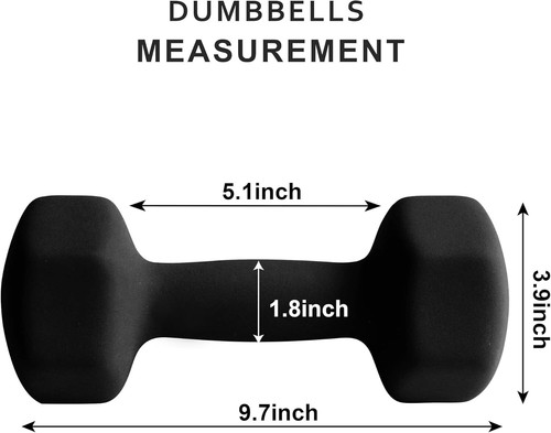 Lightweight 15lb Dumbbell Set – Hexagonal Neoprene Coating for Comfort & Safety - Picture 4 of 9