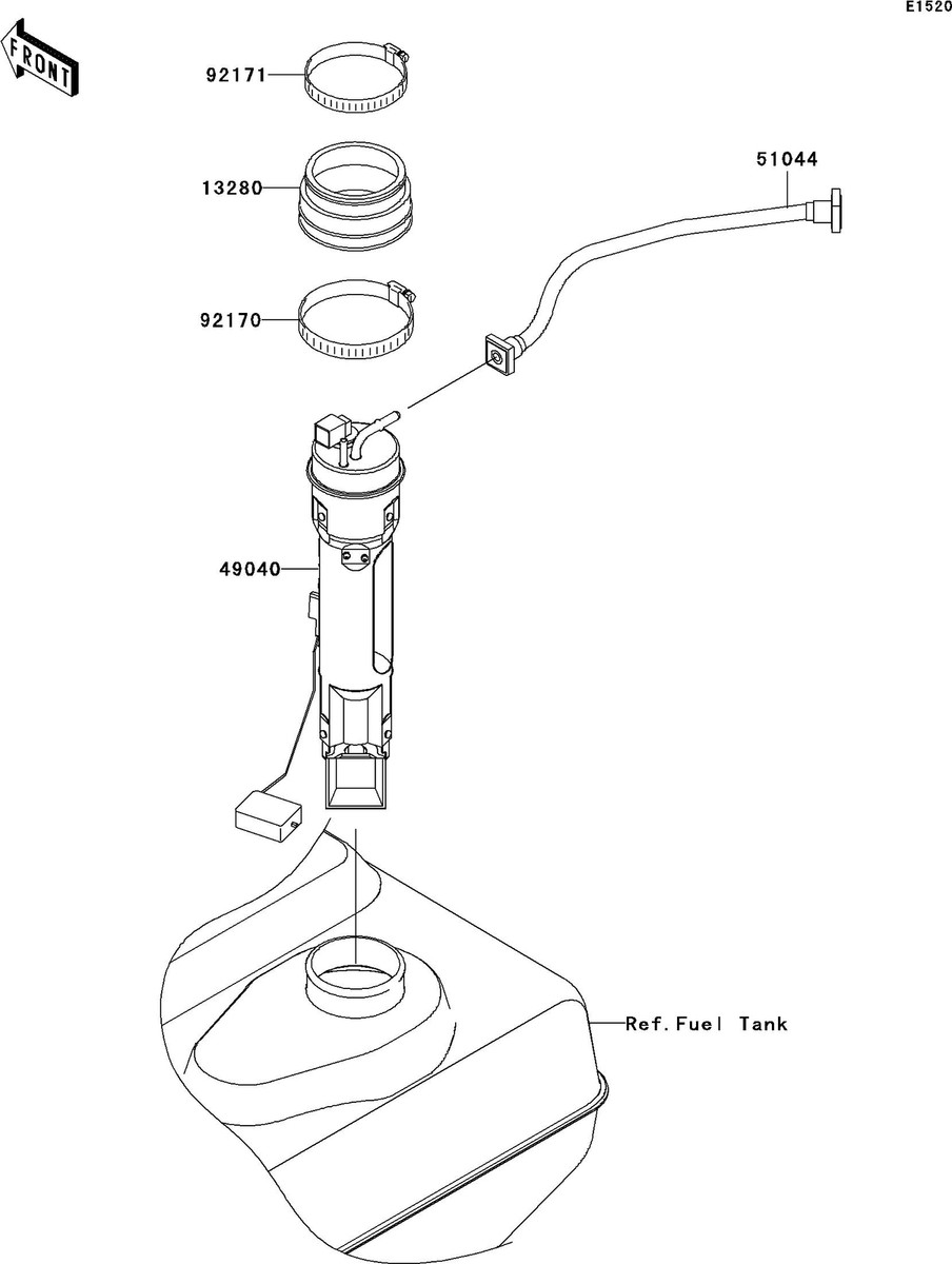 ULTRA250X'08 OEM (Fuel-Pump) TUBE-ASSY,FUEL Used [K1660-18 ULTRA250X'08 OEM (Fuel-Pump) TUBE-ASSY,FUEL Used [K1660-18