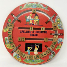 Vintage Spelling And Counting Board 1930s Made In USA