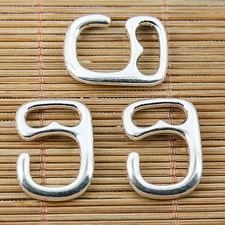 6pcs Tibetan silver number 9 findings EF1860