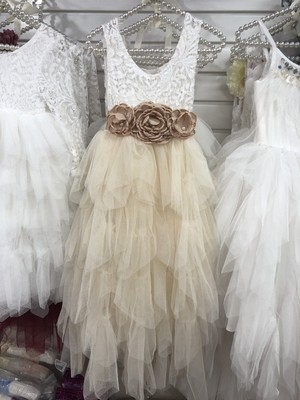 cream bohemian dress