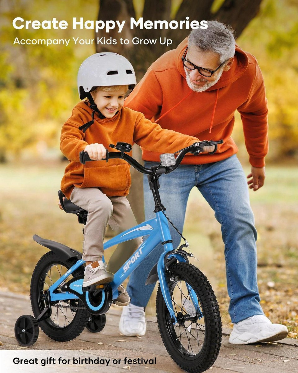 BICYCLE 14個セット Kids Blue Bike For Age 2-5 Years Old Boys & Girls 12 & 14