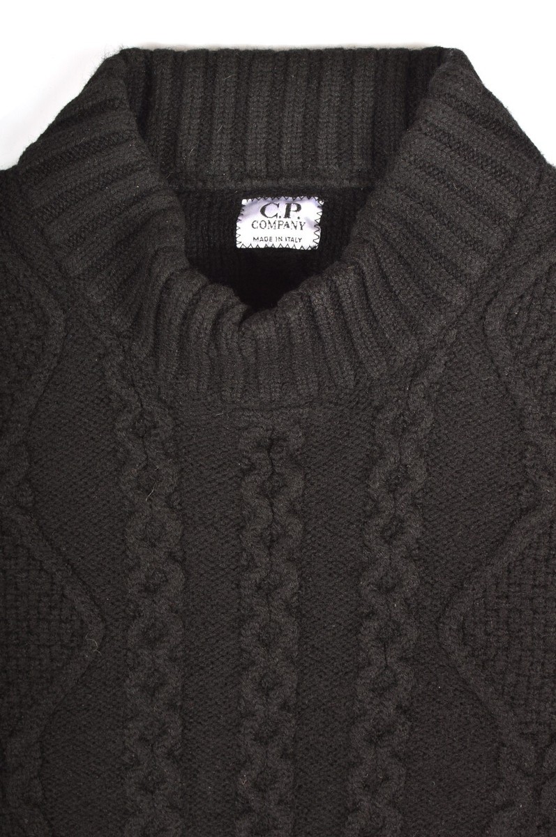 C.P. Company Vintage 2000s Cable Knit Wool Sweater Pullover  