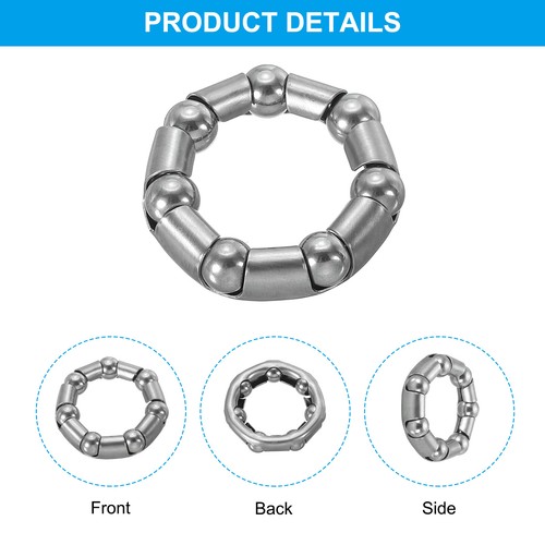 Bike Ball Crank Bearing 38mm x 7 Balls, 4 Pack Bicycle Bearings, Silver - Picture 3 of 8
