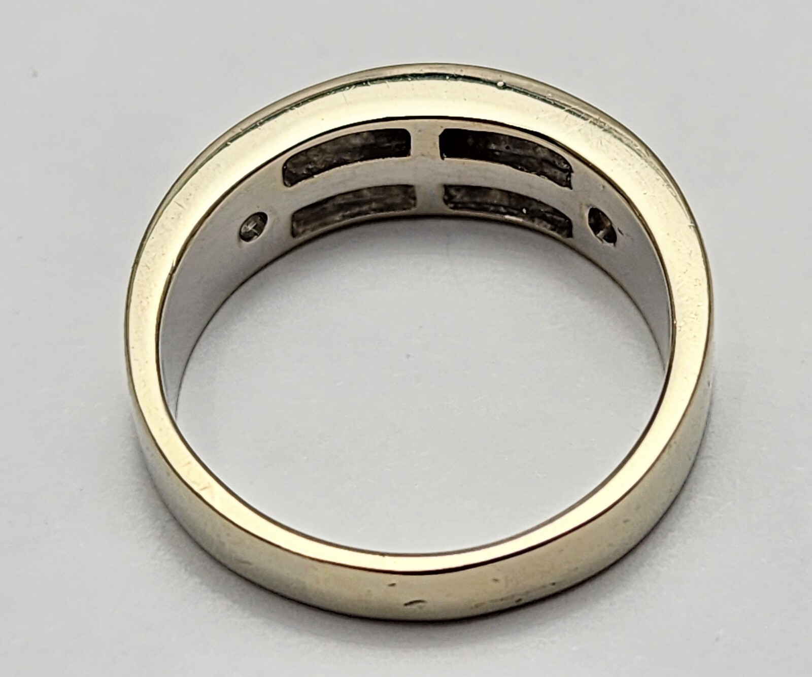 14K Solid White Gold Designer Princess Cut Diamon… - image 10