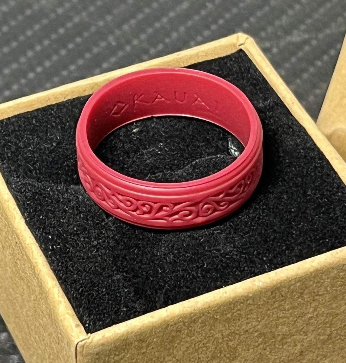 KAUAI Safe Comfort Silicone Wedding Ring, Burgundy (Size 12) NEW