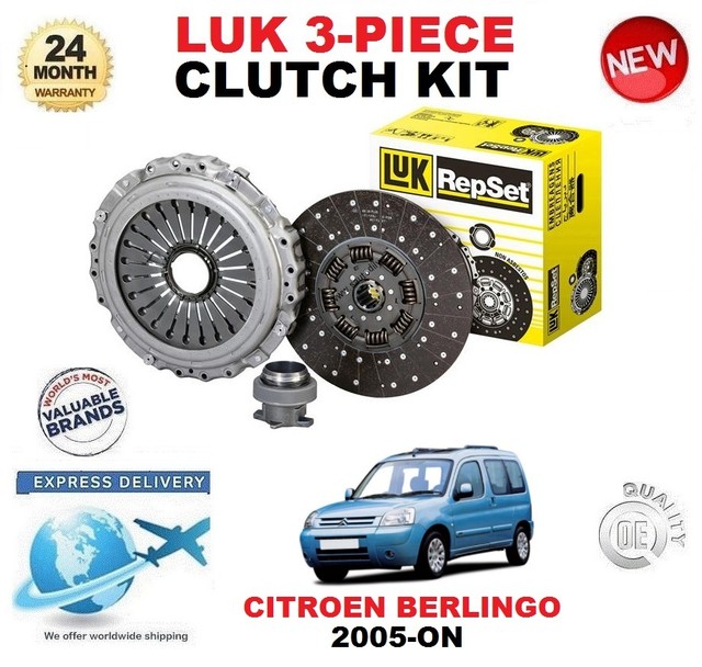 FOR CITROEN BERLINGO 1.6 HDi 90 110 2005ON LUK CLUTCH KIT ORIGINAL 3