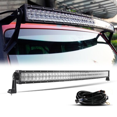 AUXBEAM 50'' INCH Curved LED Light Bar Spot Flood Combo 5D Driving Lamp Offroad