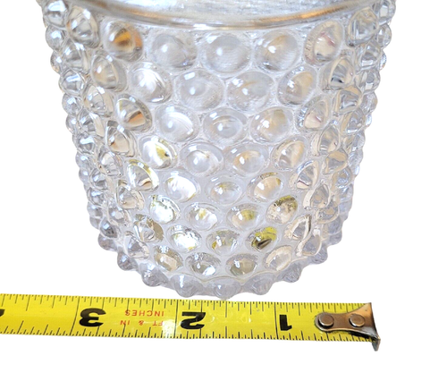 EAPG Flint Clear Glass Hobnail Toilette Bottle w/ Pointed Stopper Antique 1880s - Picture 4 of 9