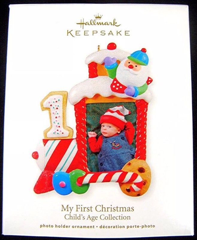 HALLMARK Ornament My 1 First Christmas / I Am 1 NEW Photo Holder