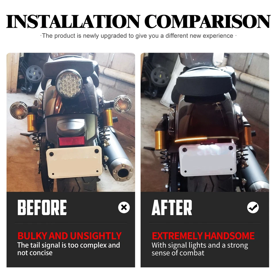 Fender Turn Signal LED Tail Light w/ Smoked Lens Fit For Victory Vegas 03-2017 - Image 3 of 4