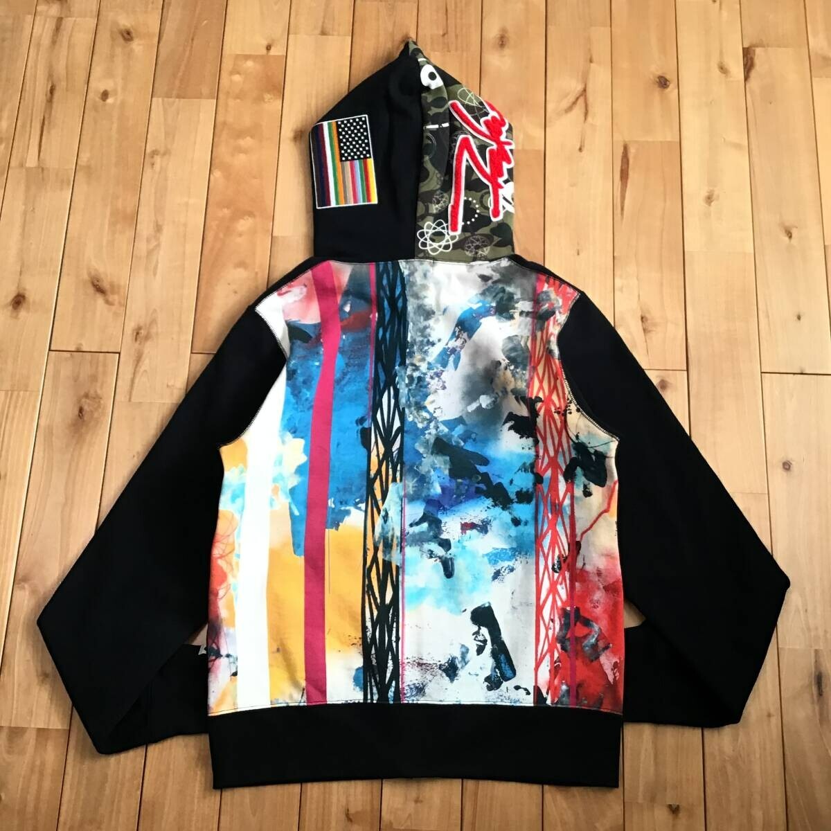 BAPE × Futura Shark Full Zip Hoodie Black A Bathing Ape Size L | eBay