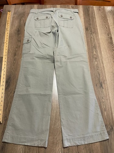 DOCKERS Pants, Women's Size 8, Green, Ideal Fit, Built in Belt, Cargo Pockets - Picture 2 of 9