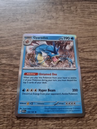 130/165 Gyarados: Seltene Holo-Karte: SV03.5 151 Pokemon Sammelkartenspiel
