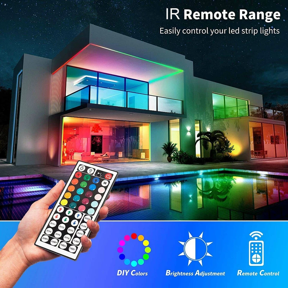 RGB LED Streifen Stripe 5m 10m 20m 5050 Leiste Band Licht Leuchte Lichterkette - Bild 3 von 4