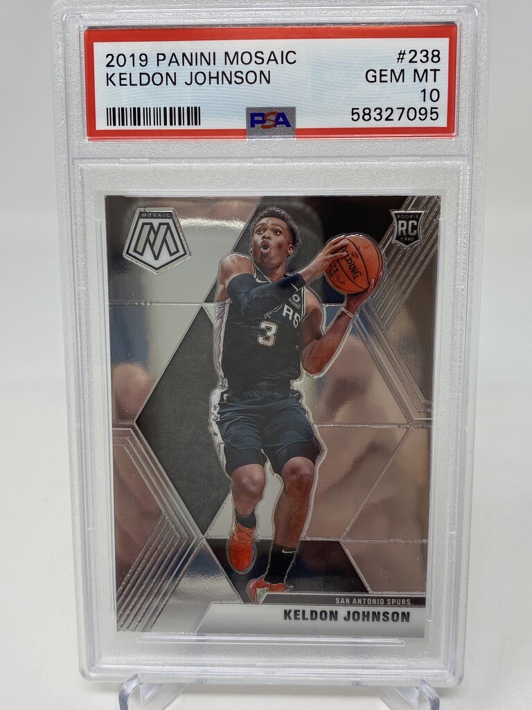 2019 Panini Mosaic #238 Keldon Johnson Rookie Card - PSA 10 view 8