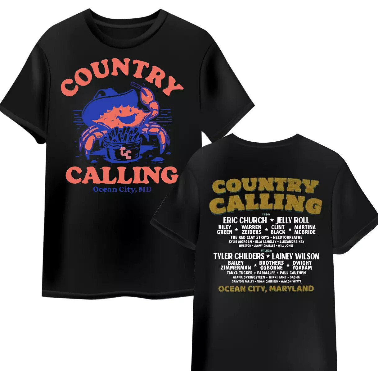 Country Calling Ocean City, Md On October 4-5, 2024 Two Sided T-Shirt