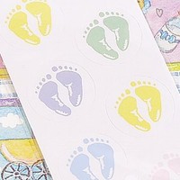 Baby Feet Envelope Seals (pack Of 50) on sale Baby Feet Envelope Seals (pack Of 50) on sale