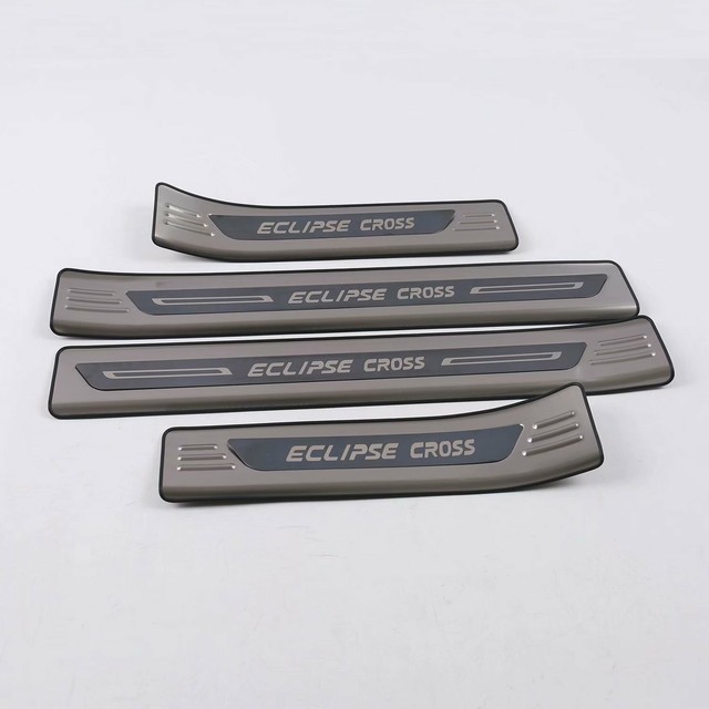 Black Car Door Sill Scuff Plate Guards For Mitsubishi Eclipse Cross