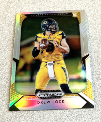 2019 Panini Prizm Draft Picks RC Silver Prizm #110 Drew Lock Missouri Tigers
