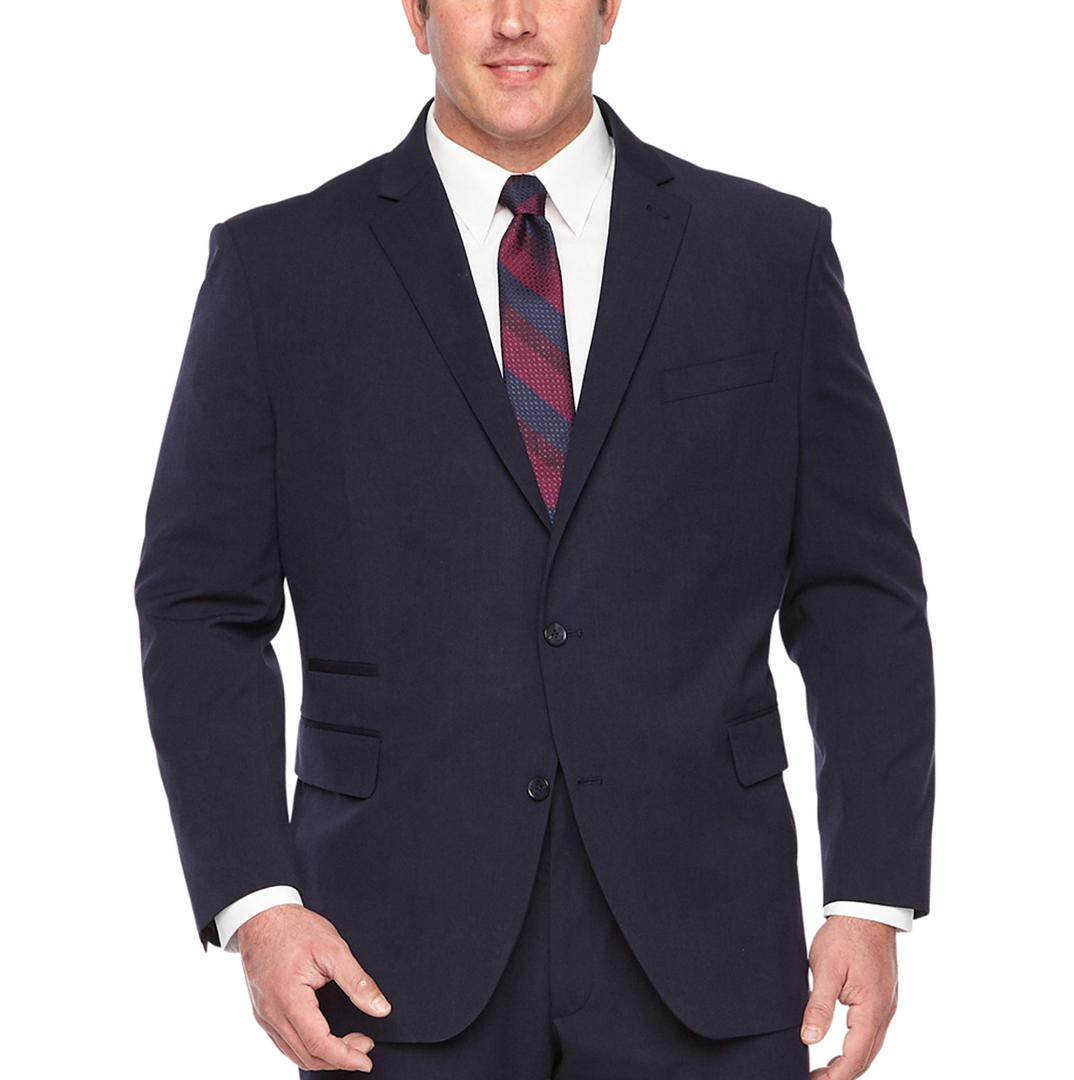JF J.Ferrar Stretch Suit Jacket Big and Tall Size 56 BGRG Navy Fine eBay