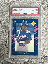 PSA 10 MINT BASEBALL CARD 1990 CLASSIC SAMMY SOSA ROOKIE TEXAS RANGERS
