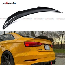 HIGHKICK PSM STYLE TRUNK SPOILER WING FOR 14-20 AUDI A3 S3 RS3 SEDAN CARBON LOOK