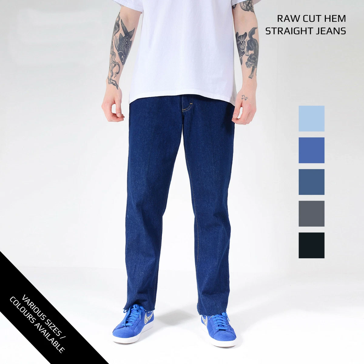 Raw cut hem jeans sales
