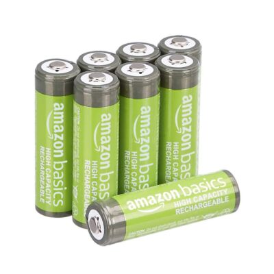 8 Count AA Rechargeable NiMH Batteries 2400mAh Long Lasting Performance