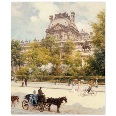Jean Béraud, La Place du Louvre, Poster