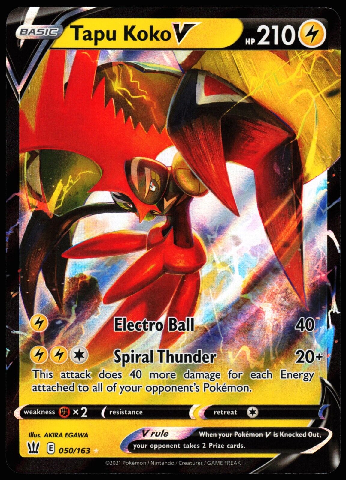 Verified Tapu Koko V (Full Art) - Battle Styles by Pokemon Cards