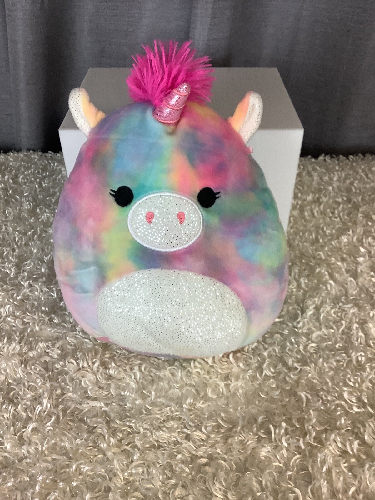 Squishmallow 10” Esmeralda Tie Dye Unicorn Rainbow KellyToy No Tags | eBay