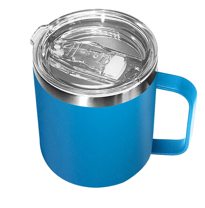 14oz Coffee Mug Slider Lid Stainless Steel Vacuum Double Wall Insulation Tumbler - Picture 79 of 94