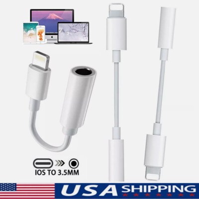 3 PCS 8-Pin to 3.5mm Headphone Jack Adapter for iPhone 14 13 12 11 X 7 8 Xs Max