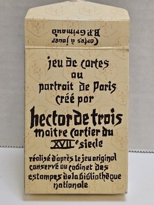 Cards For Game De Cortes Hector De Trois Poker Original Vintage Playing Card 