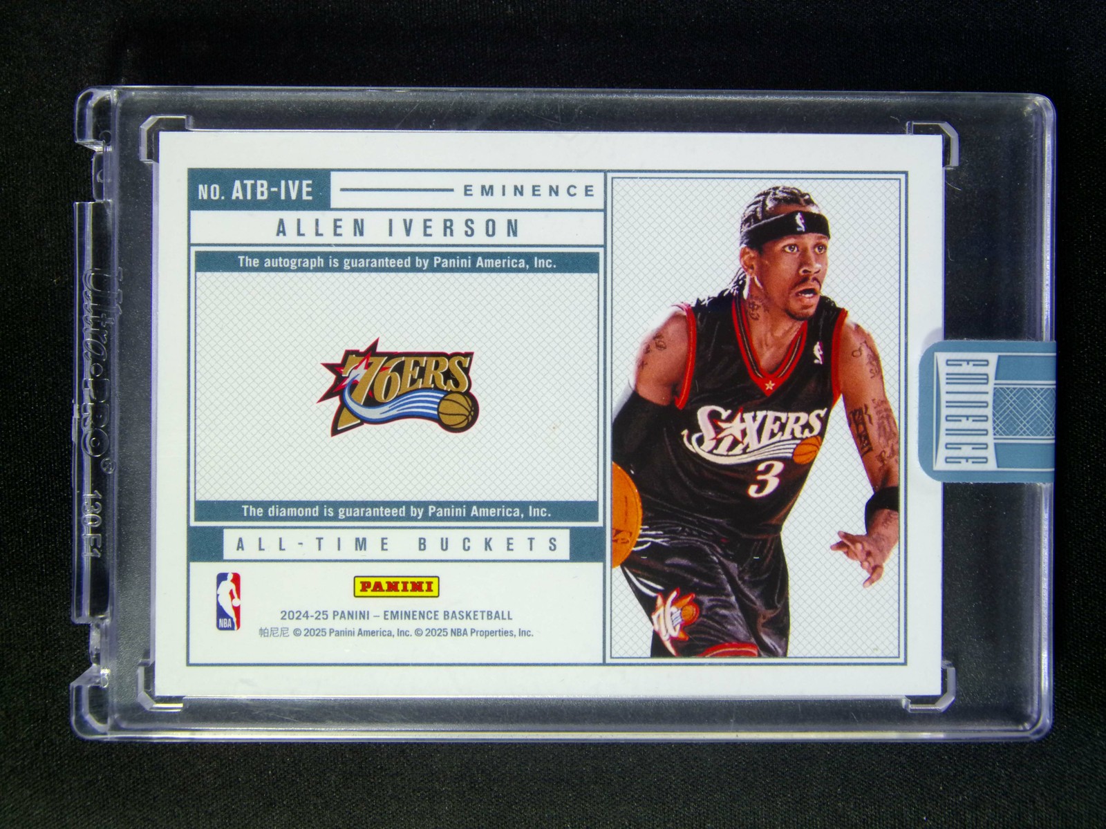 1/5≈1/1 2024-25 Panini Eminence Allen Iverson ALL-Time Buckets Diamond Auto view 2