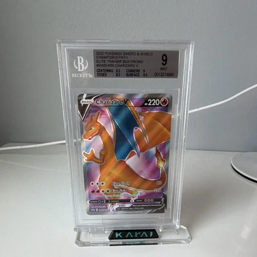 Pokémon Charizard V Holo Promo SWSH260 Sword & Shield Beckett 9