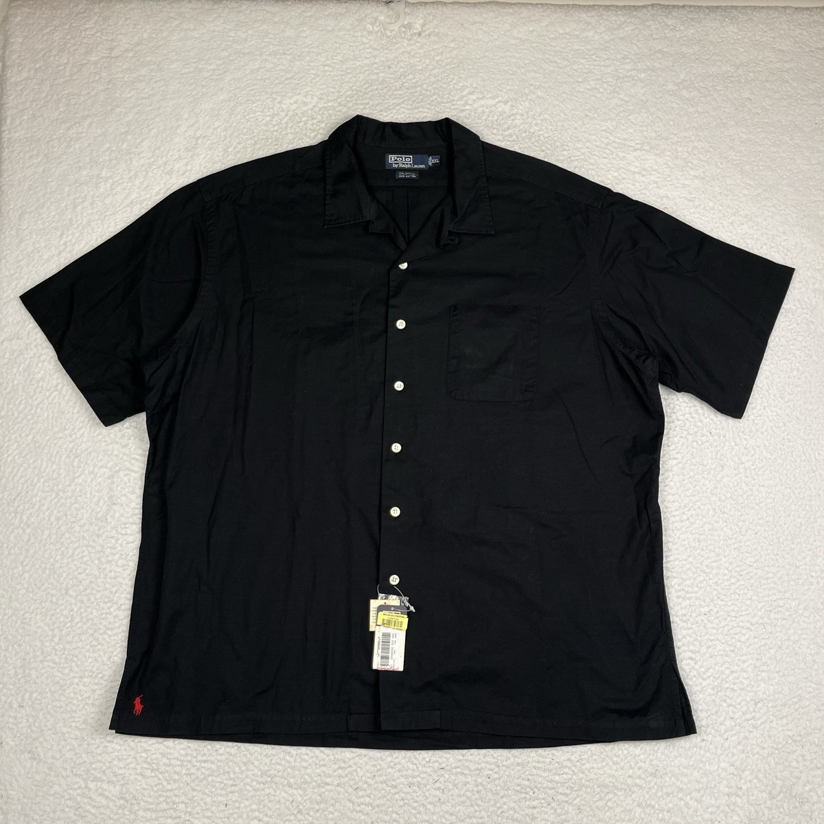Vintage Polo Ralph Lauren Caldwell Camp Shirt Cotton Loop Collar
