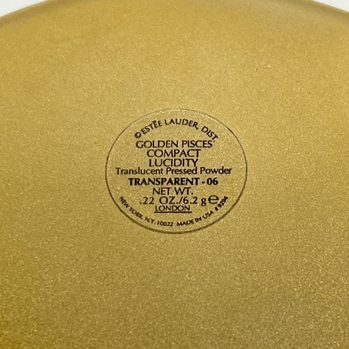 Estée Lauder Zodiac Pisces Gold Toned Powder Compact w Mirror - Afbeelding 6 van 7