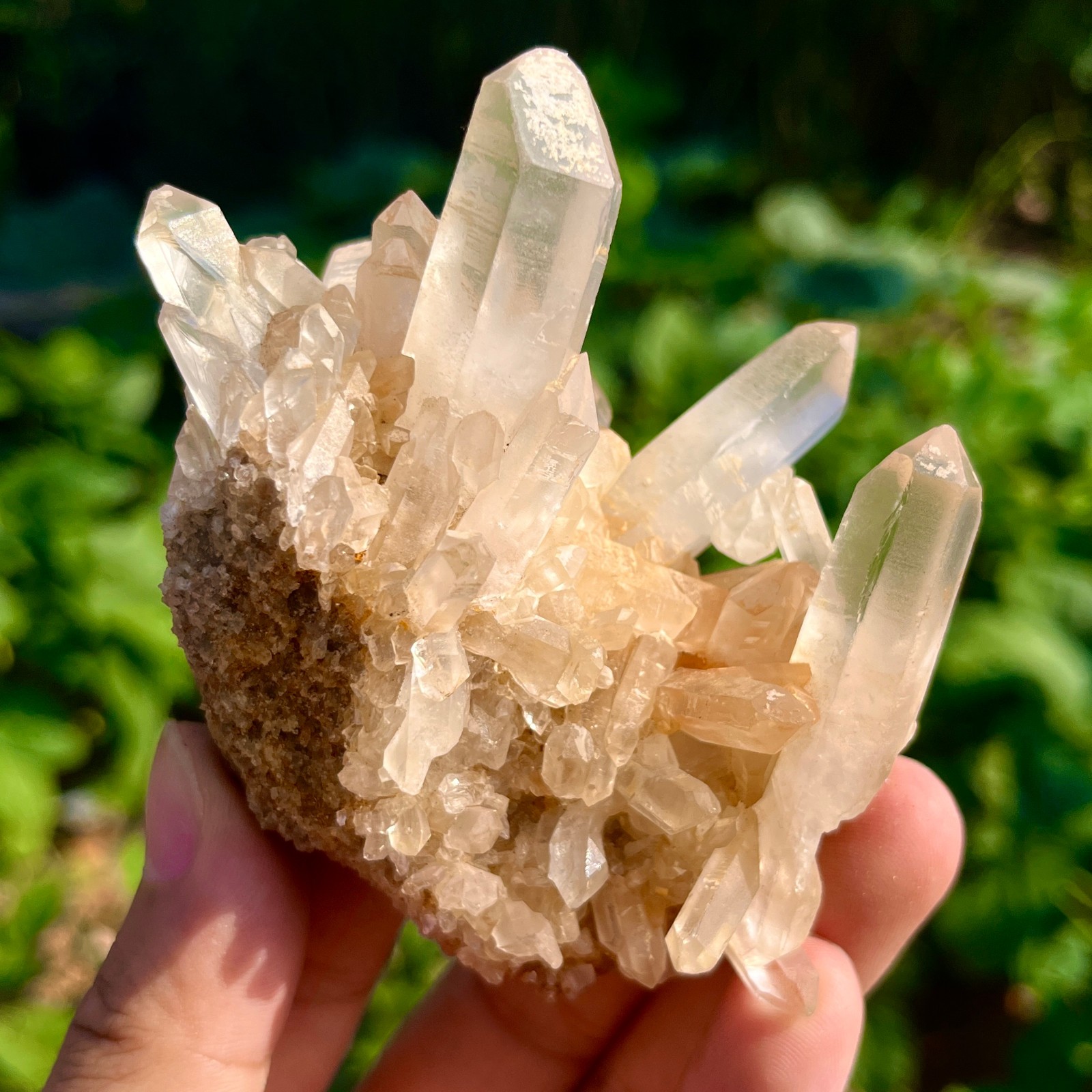 184G A+++Natural white Crystal Himalayan quartz cluster /mineralsls