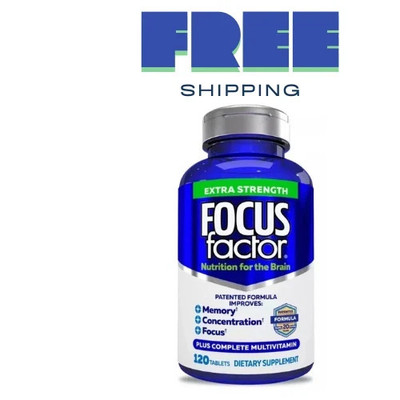Focus Factor Adults Extra Strength- Brain Supplement for Memory - 120 Tablets