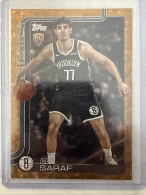 #ad 2025 26 Topps Ben Saraf Gold Crackleboard 50 RC $12.99