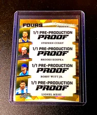 Stephen Curry 1/1 2025 Metal Gold Crystal Refractor 1 OF 1 Bobby Witt Jr. Messi