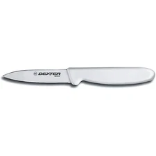 DEXTER RUSSELL 31611 Paring Knife,3 1/2 in Blade,White Handle 38X898